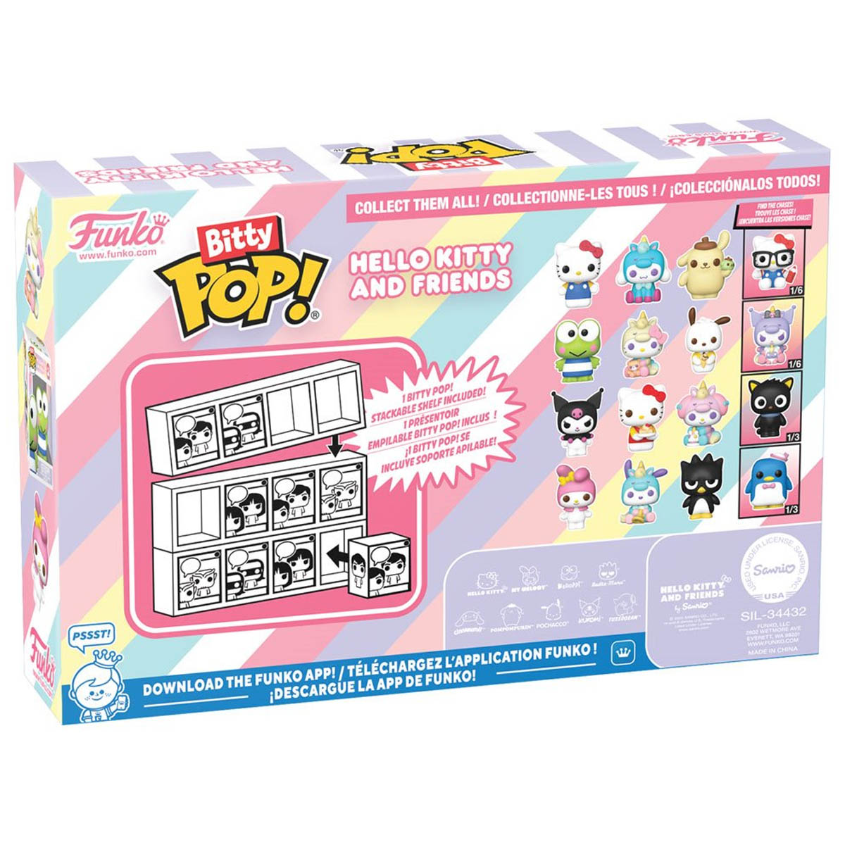 Sanrio Hello Kitty and Friends Hello Kitty Funko Bitty Pop! Mini-Figure 4-Pack