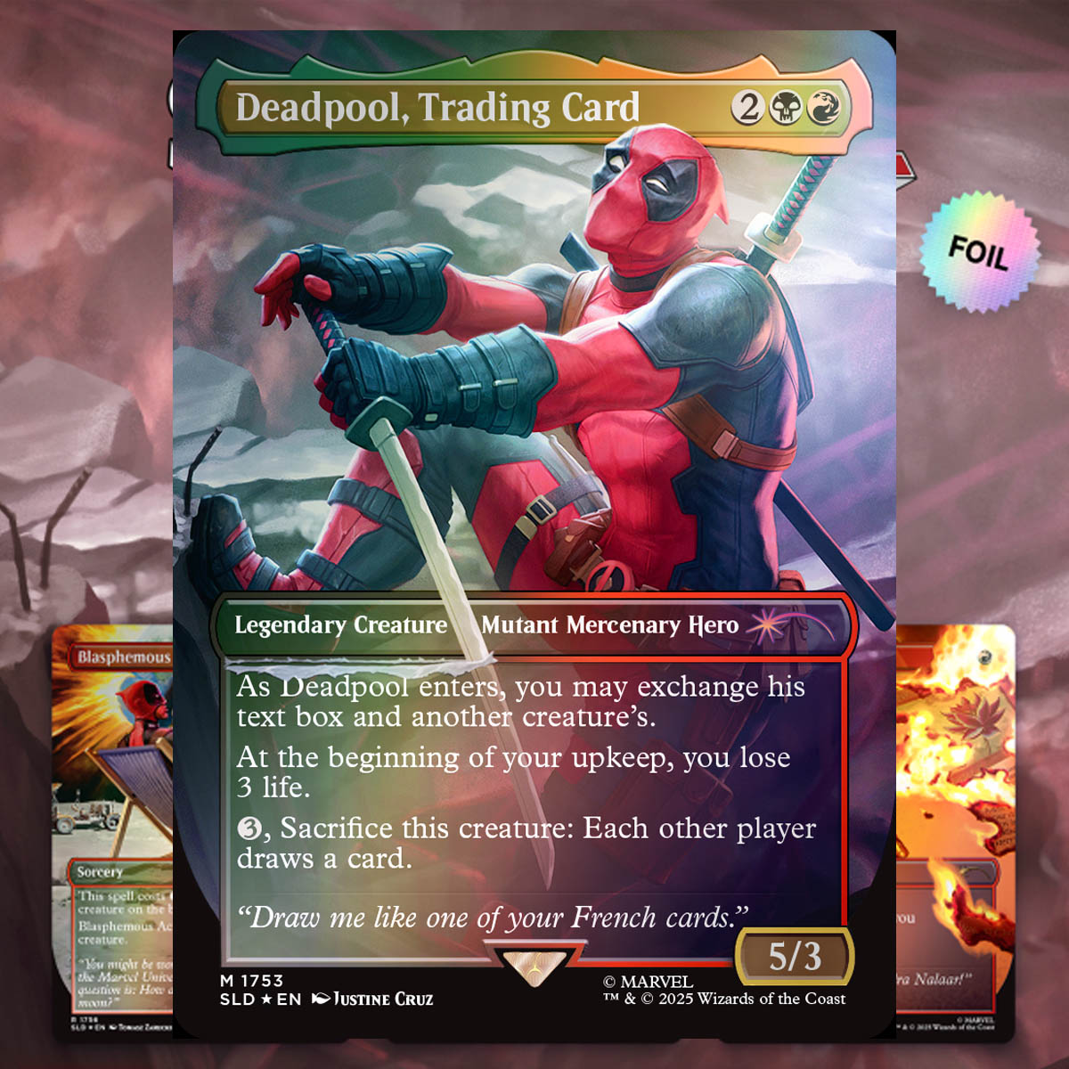 Magic The Gathering Secret Lair: Deadpool Rainbow FOIL Edition