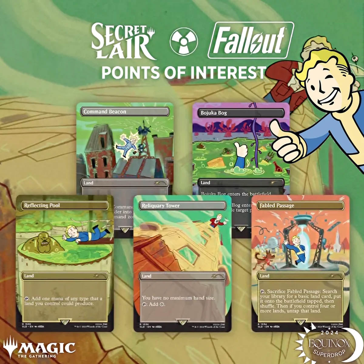 Magic The Gathering Secret Lair: Fallout Points of Interest
