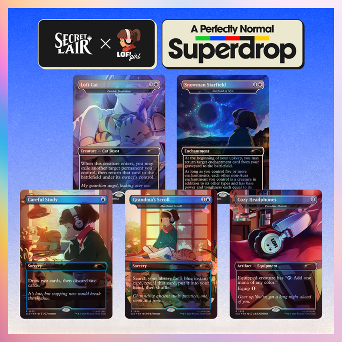 Magic The Gathering Secret Lair: Lofi Girl Beats to Cast To FOIL Edition