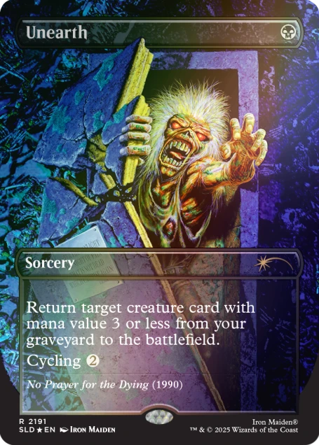 Magic The Gathering Secret Lair: Iron Maiden - Album Art Rainbow FOIL Edition