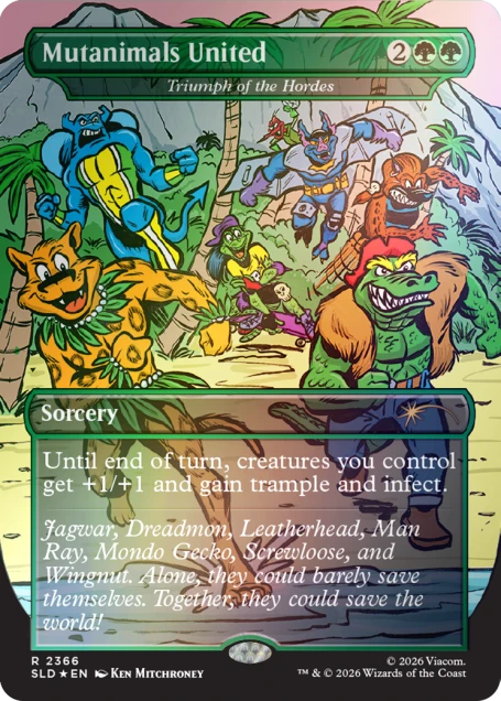 Magic The Gathering Secret Lair:  Turtle Power FOIL Bundle