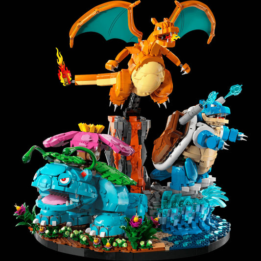 72153 LEGO® Pokémon Venusaur, Charizard and Blastoise + Kanto Badge Set