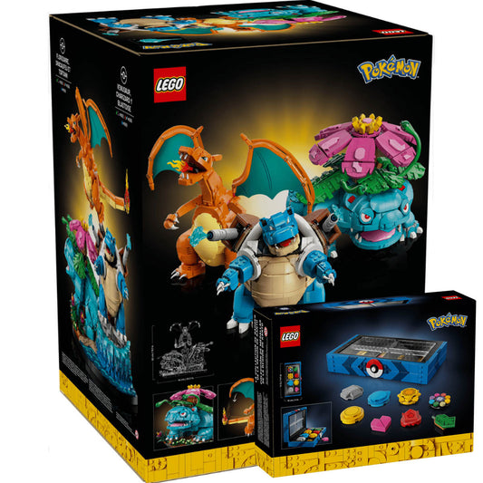 72153 LEGO® Pokémon Venusaur, Charizard and Blastoise + Kanto Badge Set