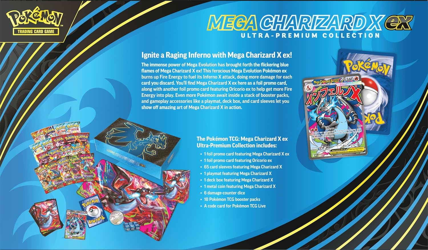 pokemon cards charizard ultra premium collection Pokémon TCG: Mega Charizard X ex Ultra Premium Collection – Dragon Divide