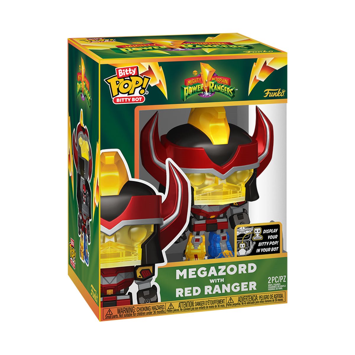 Mighty Morphin Power Rangers Megazord with Red Ranger Funko Bitty Pop!
