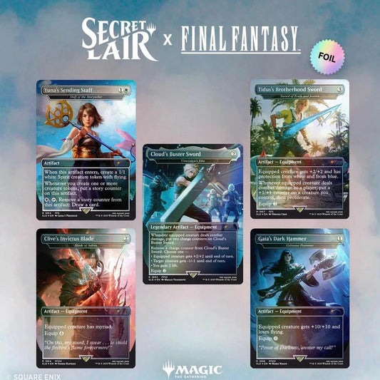 Magic The Gathering Secret Lair: FINAL FANTASY Weapons - Rainbow Foil