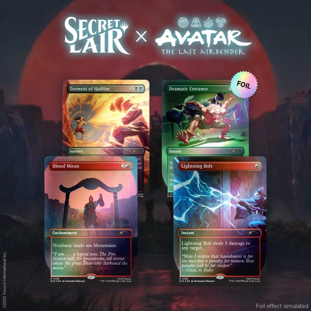 Magic The Gathering Secret Lair: Avatar The Last Airbender Superdrop Foil Bundle