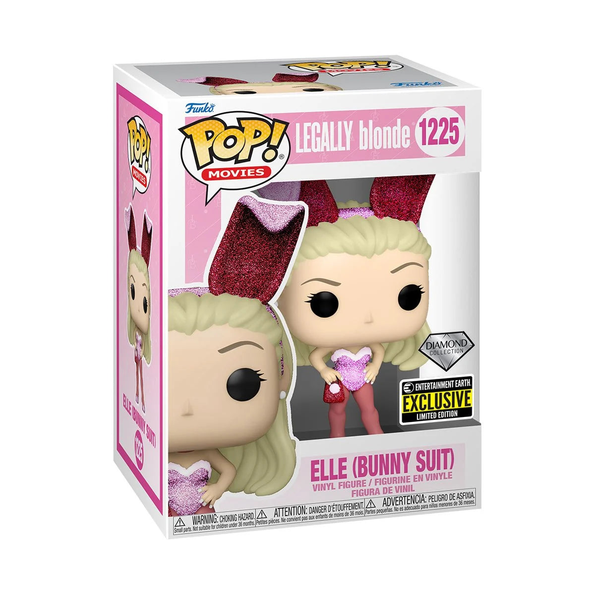 Legally Blonde Elle Bunny Diamond Glitter Pop! Vinyl