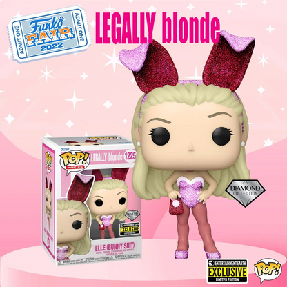 Legally Blonde Elle Bunny Diamond Glitter Pop! Vinyl